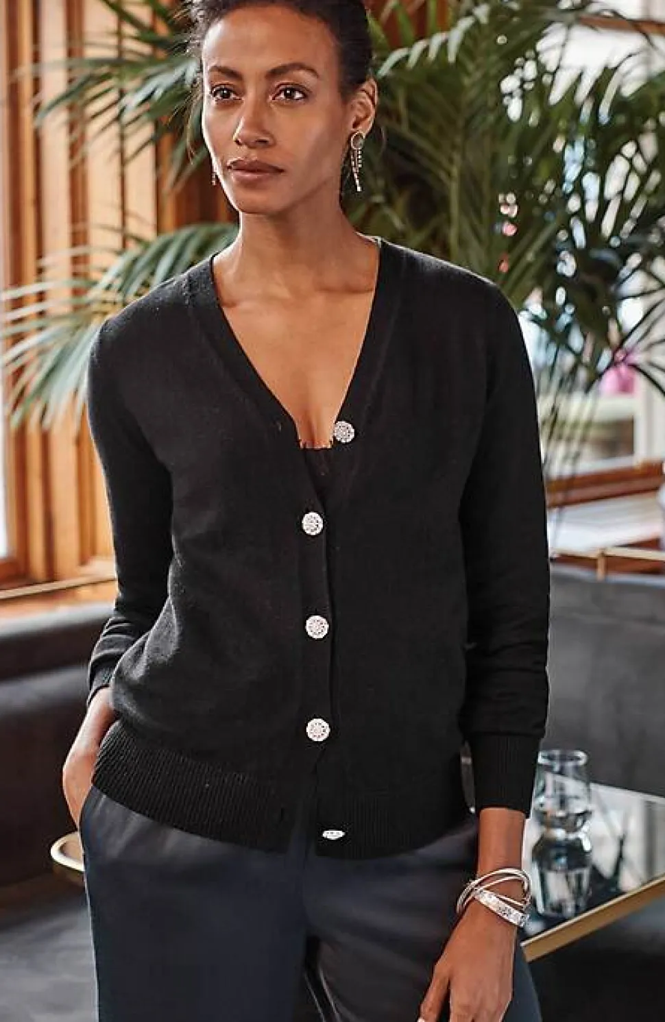 Bejeweled-Buttons Cardi | Jjill