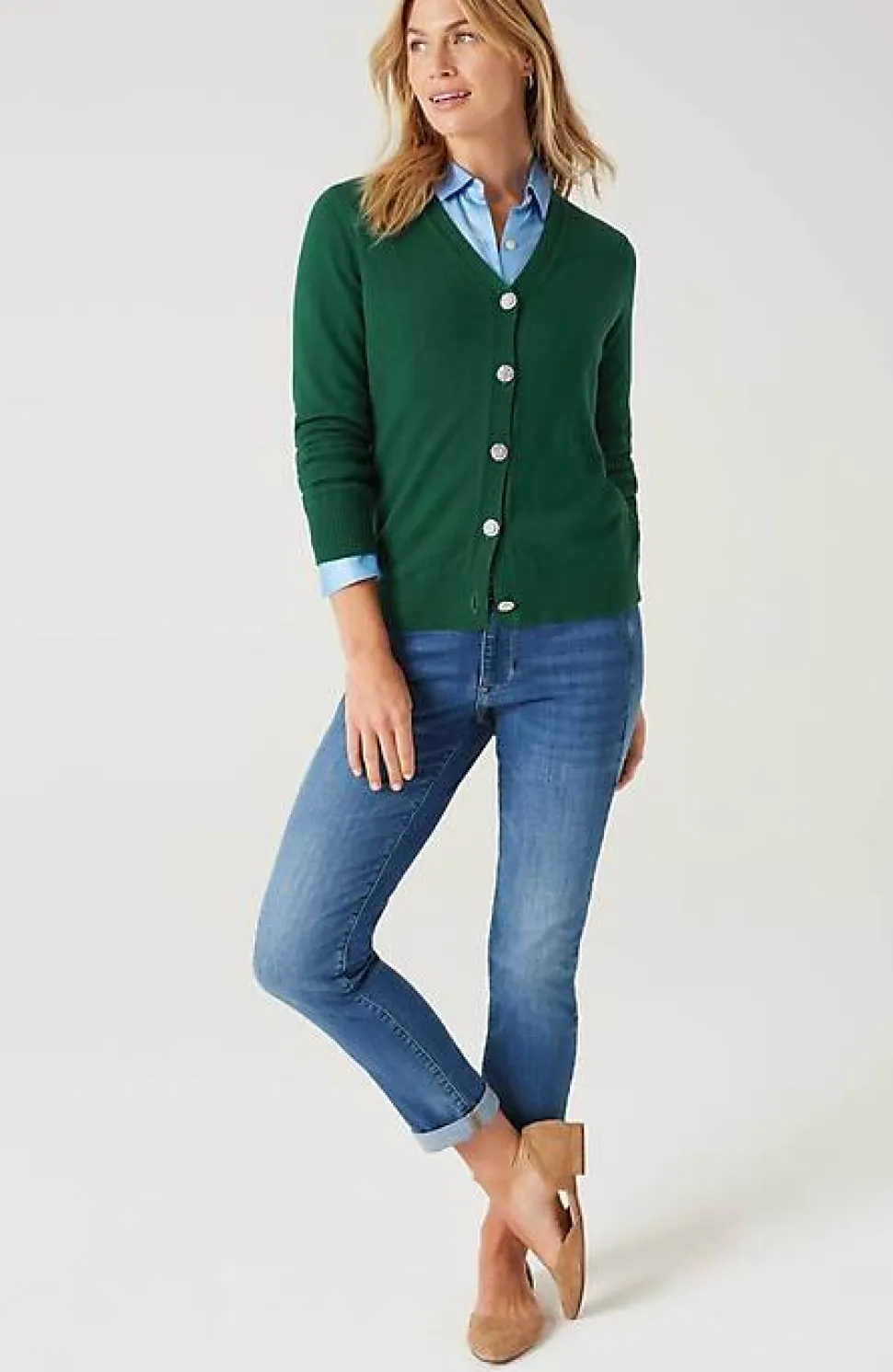 Bejeweled-Buttons Cardi | Jjill