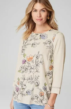 Botanical Gardens Embroidered Top | Jjill