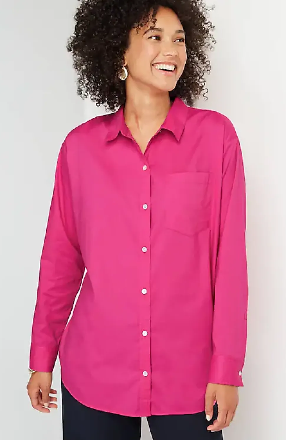 Button-Front Relaxed Tunic | Jjill