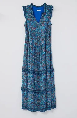 Coastal Ruffled Midi Dress | Jjill