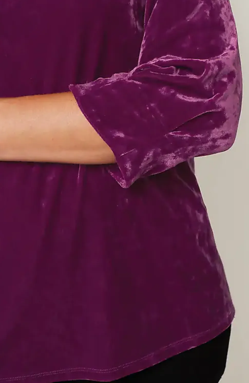 Crushed-Velvet A-Line Top | Jjill