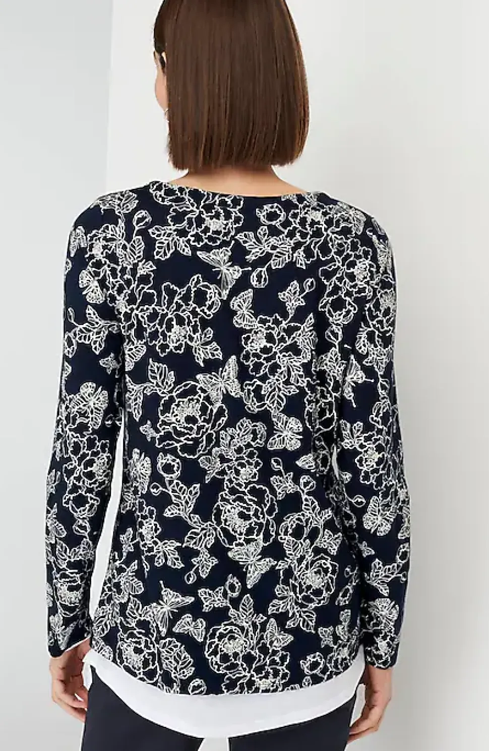 Double-Layer Scoop-Neck Tee | Jjill