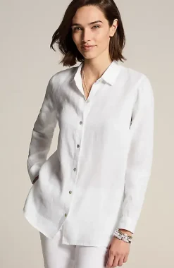 Everyday Linen Button-Front Shirt | Jjill