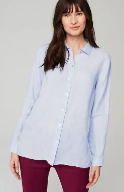 Everyday Linen Button-Front Shirt | Jjill