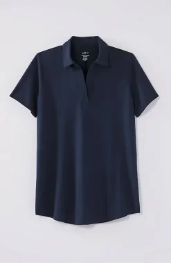Fit Cotton-Stretch Polo Shirt | Jjill