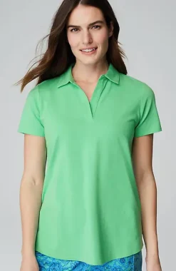 Fit Cotton-Stretch Polo Shirt | Jjill