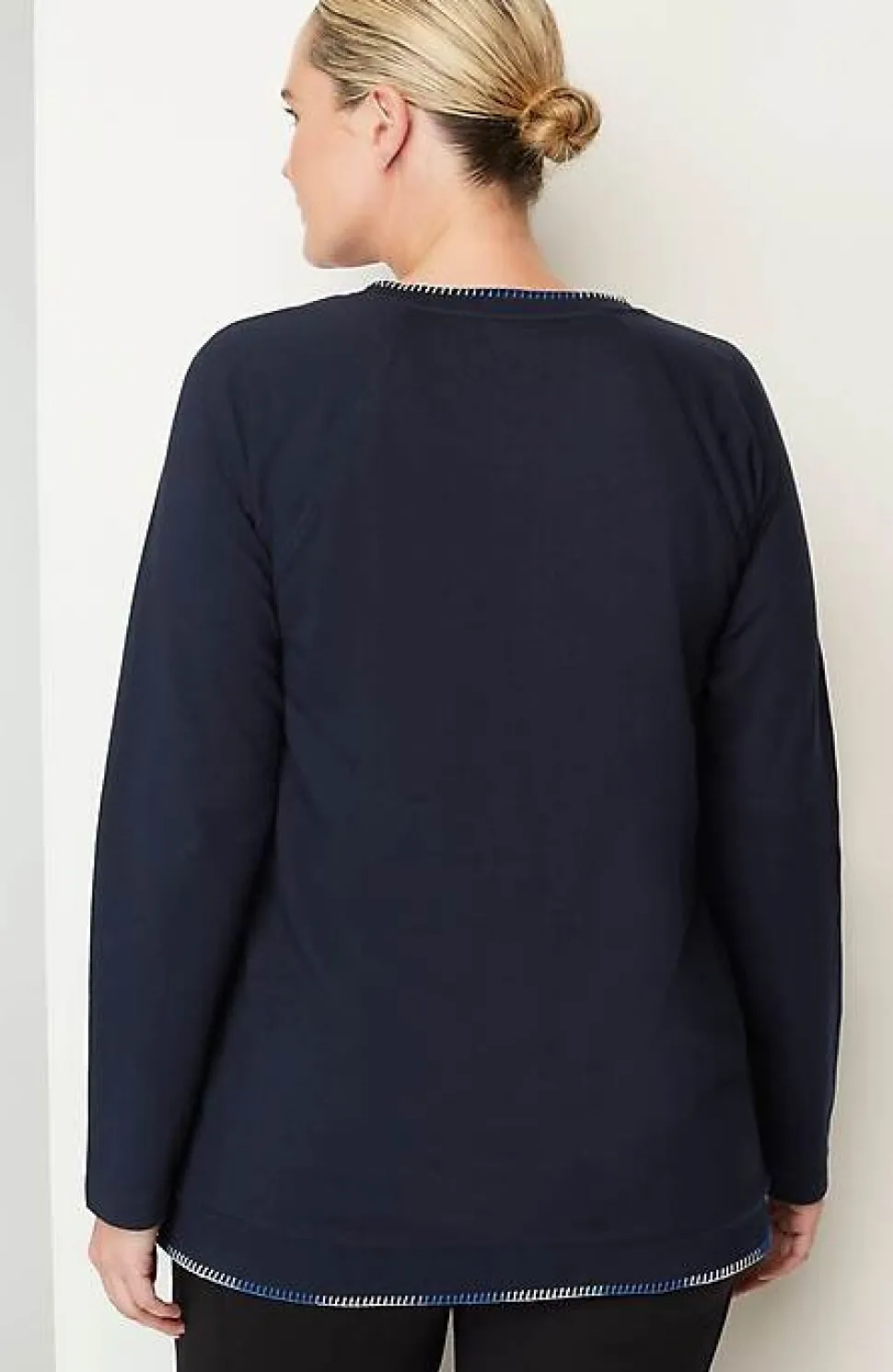 Fit Ombre-Stitched Tunic Sweatshirt | Jjill