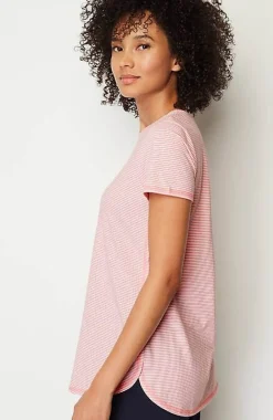 Fit Progress Pima-Stretch Shirttail Tee| Jjill