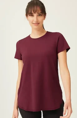 Fit Progress Pima-Stretch Shirttail Tee| Jjill