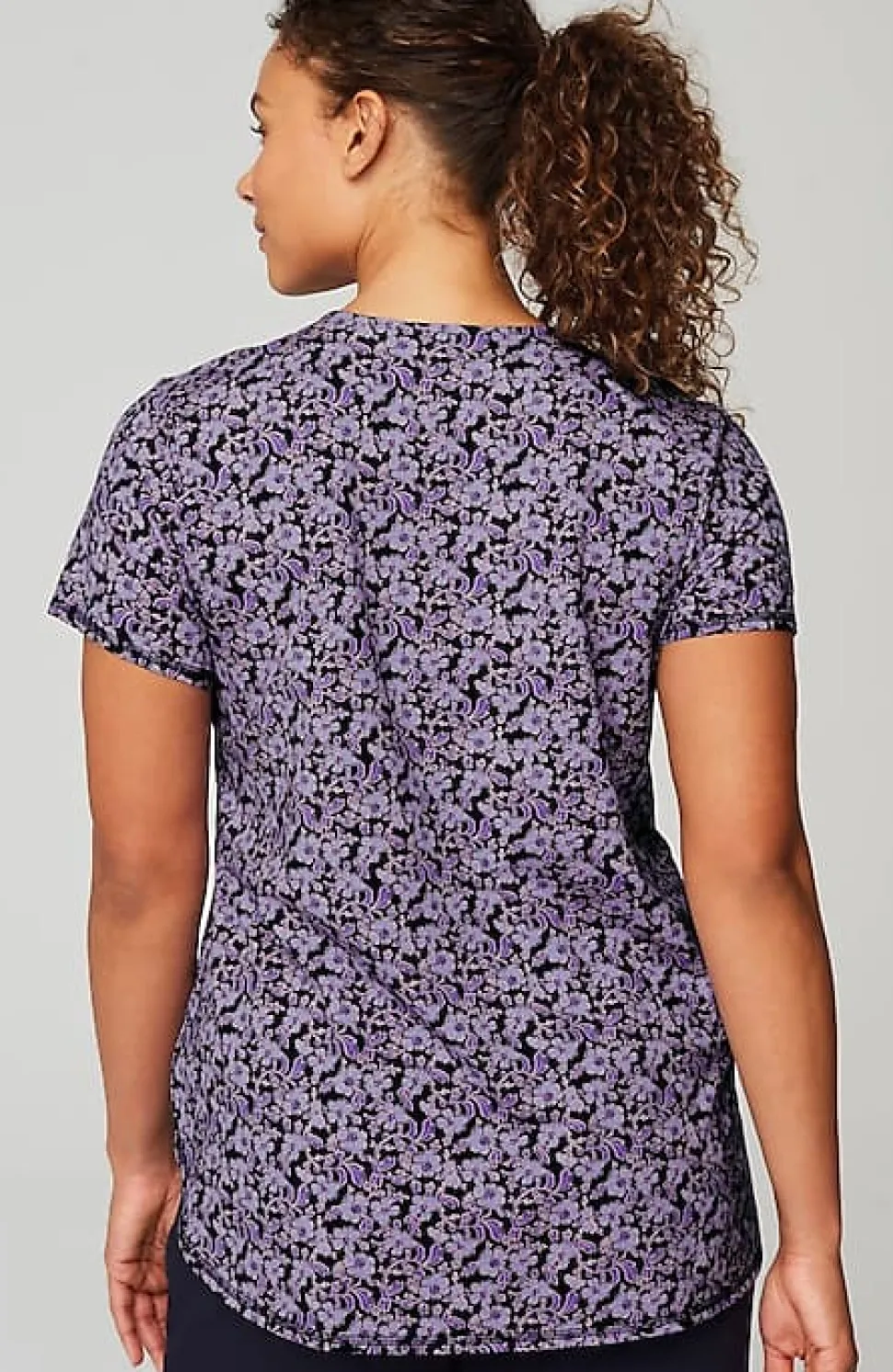 Fit Progress Pima-Stretch Shirttail Tee| Jjill