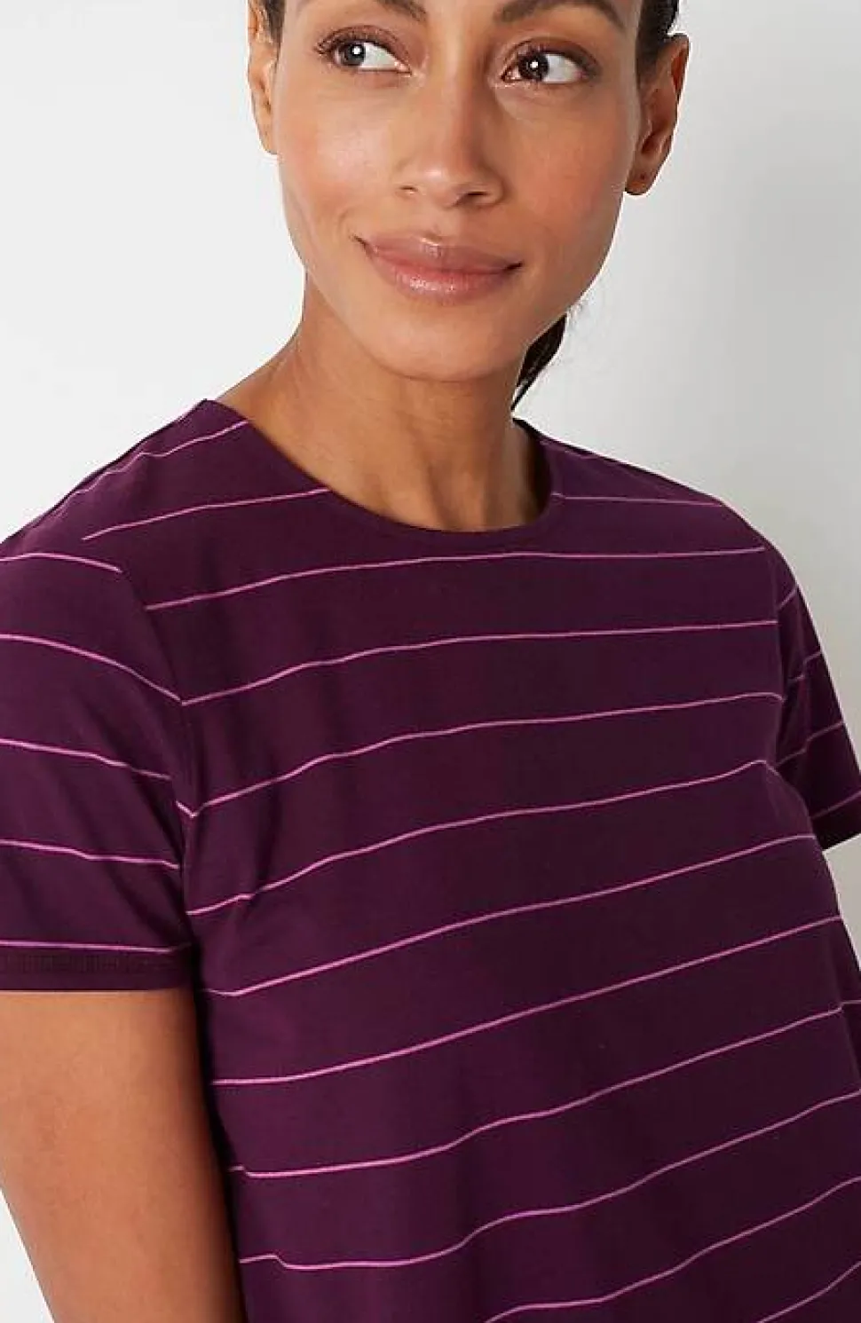 Fit Progress Pima-Stretch Shirttail Tee| Jjill