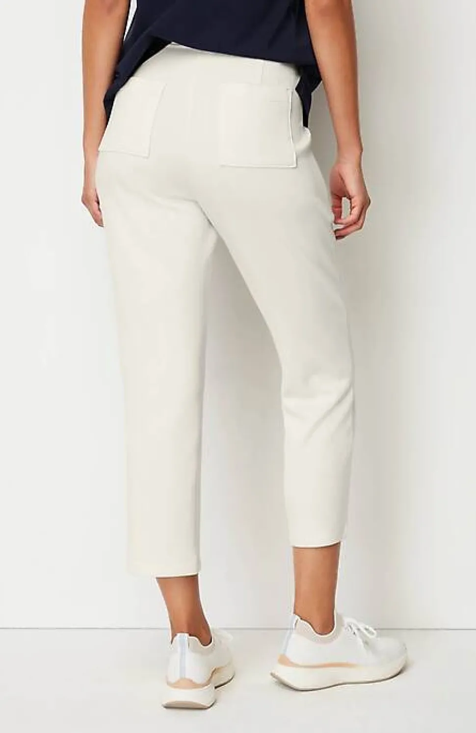 Fit Sleek Double-Knit Seamed Crops | Jjill