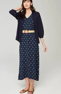 Flounced-Hem Midi Dress | Jjill