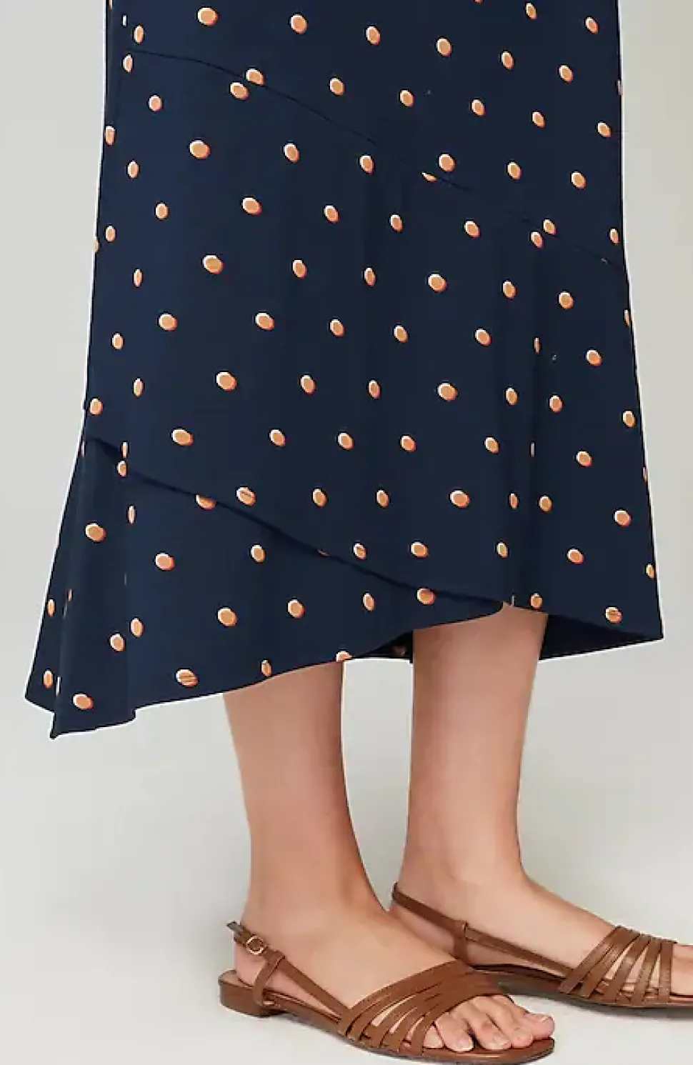 Flounced-Hem Midi Dress | Jjill