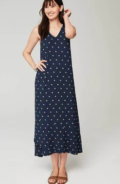 Flounced-Hem Midi Dress | Jjill