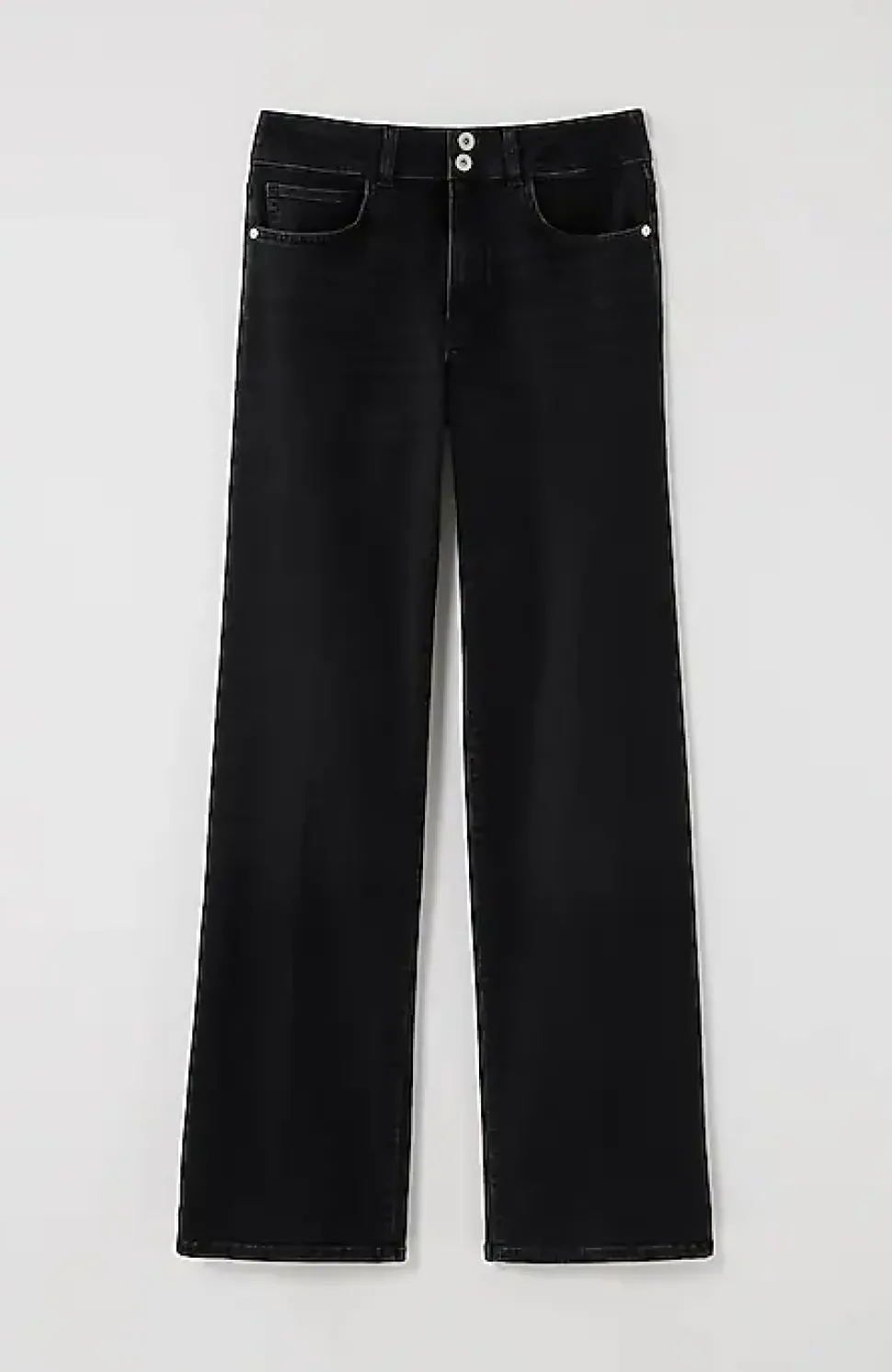 High-Rise Creased-Front Full-Leg Jeans | Jjill