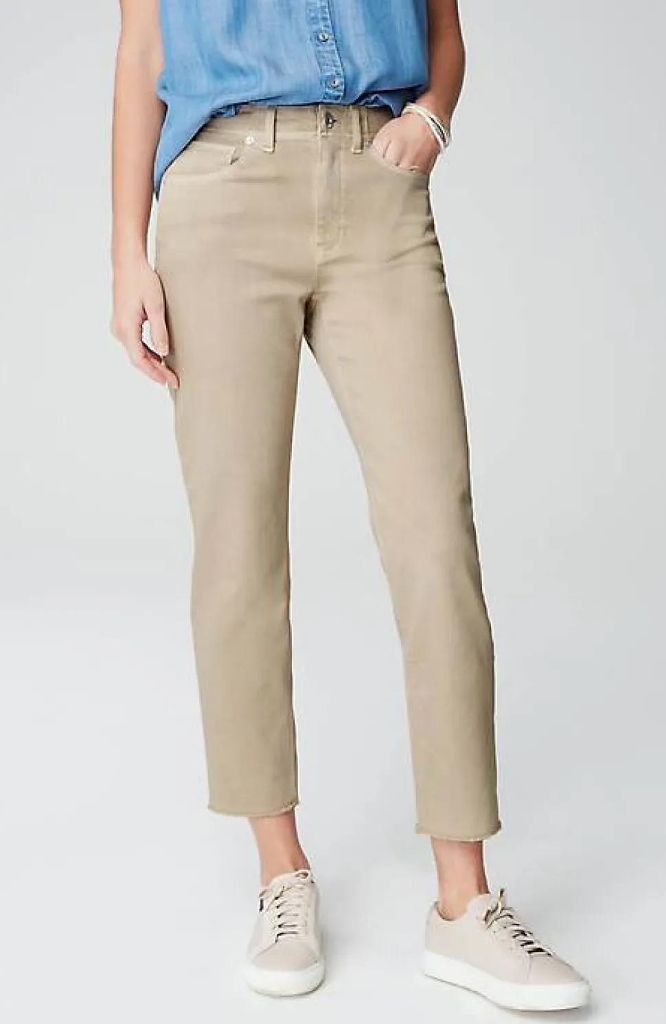 High-Rise Fringe-Hem Crops | Jjill