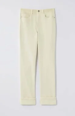 High-Rise Straight-Leg Cuffed Jeans | Jjill
