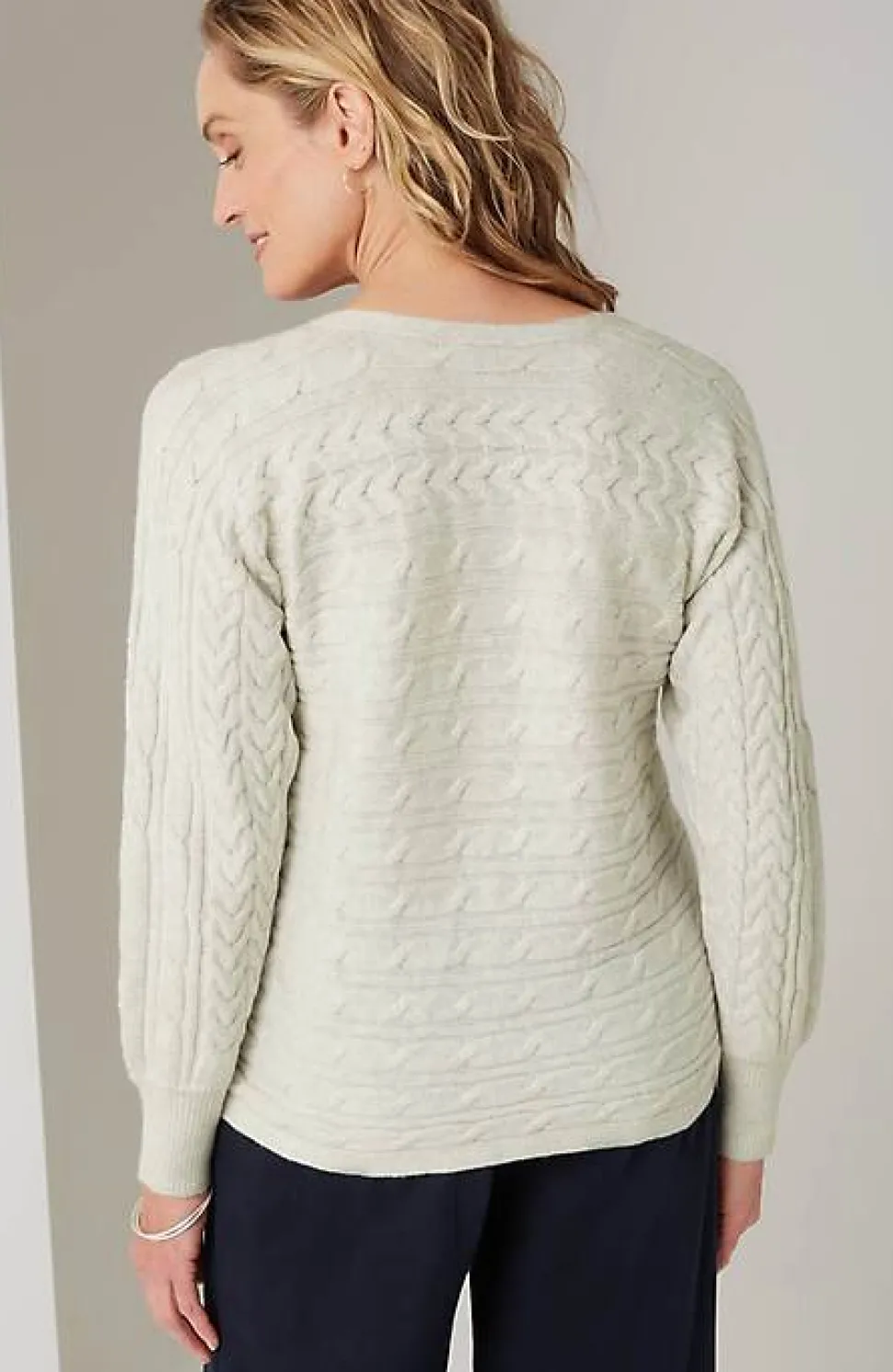 Horizontal-Cabled Sweater | Jjill
