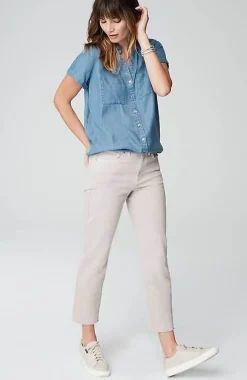 Indigo Button-Front A-Line Tunic | Jjill