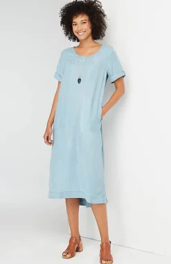 Indigo High-Low Dress | Jjill