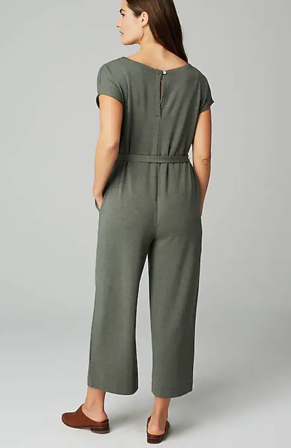 Knit Belted Jumpsuit | Jjill