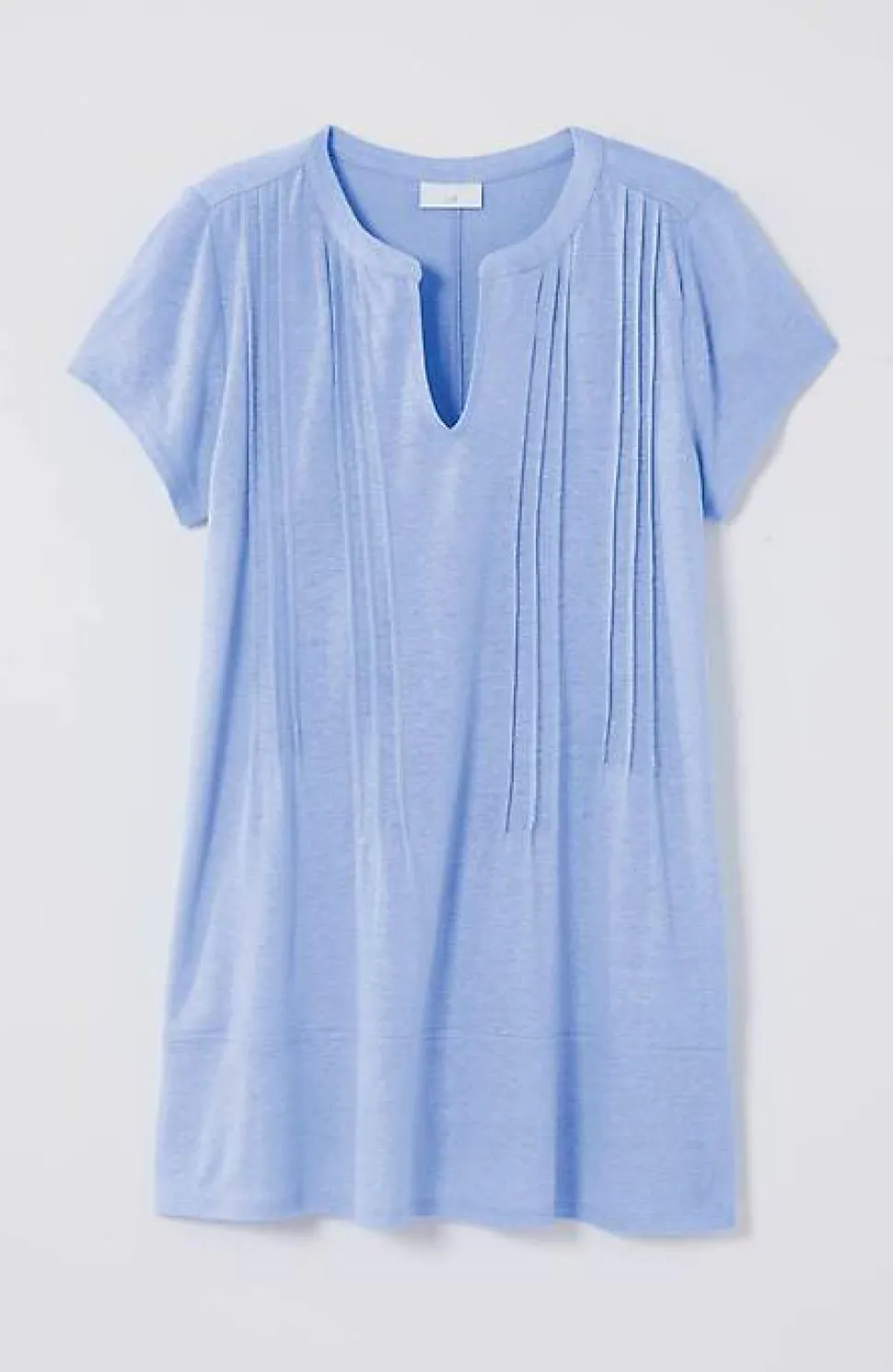 Linen-Blend Pintucked Tunic | Jjill