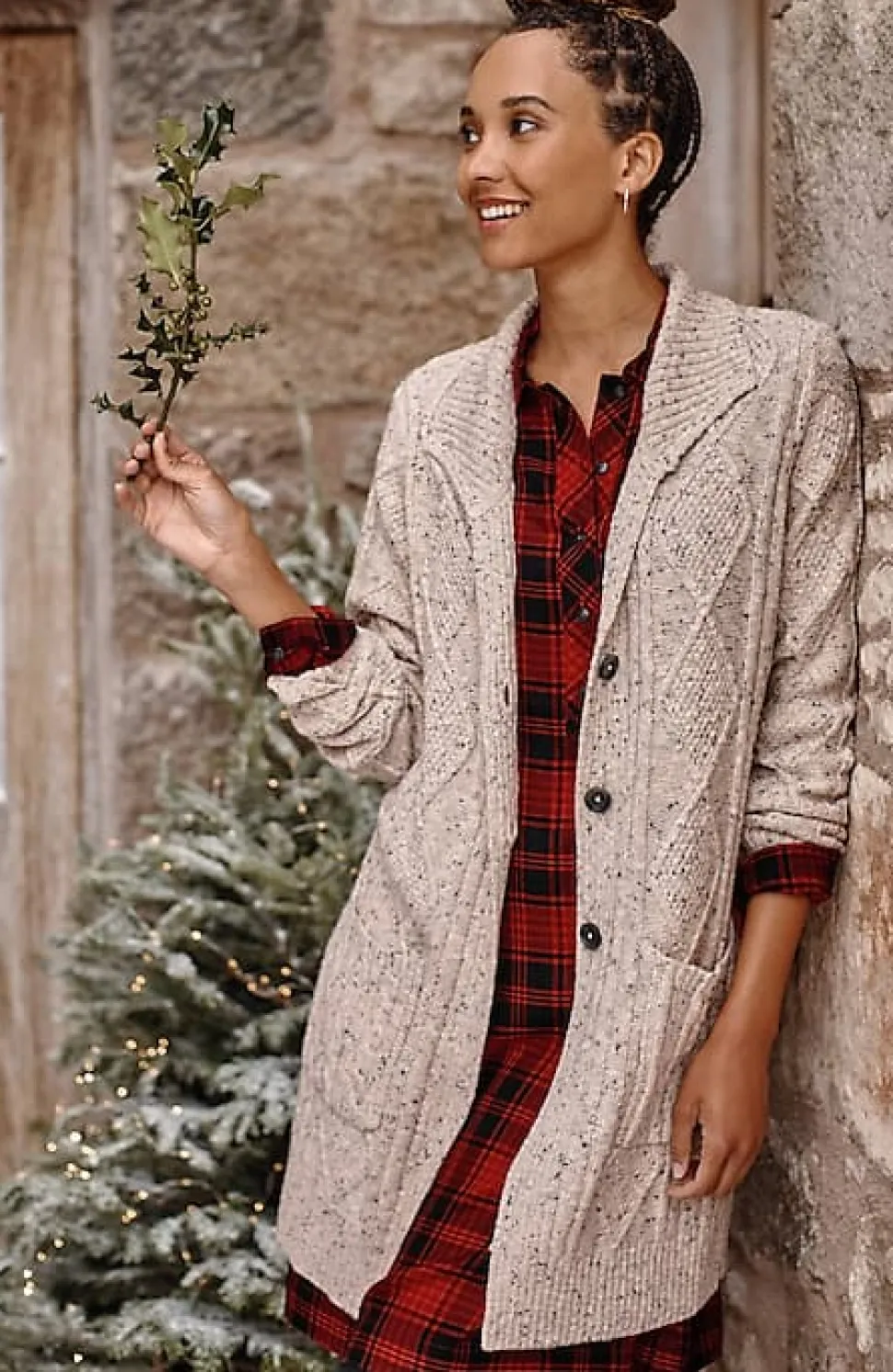 Long Cabled Cardi | Jjill