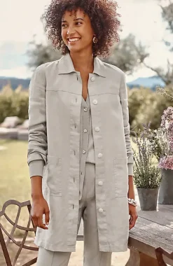 Long Linen Duster Jacket | Jjill