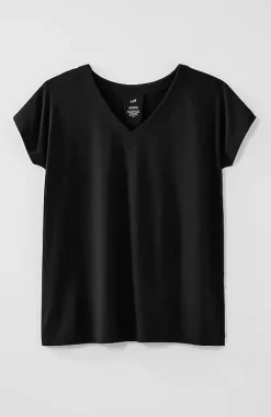 Luxe Supima® Pleat-Back Tee | Jjill