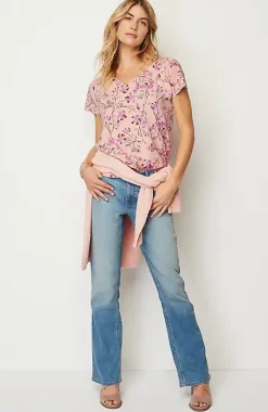 Luxe Supima® Pleat-Back Tee | Jjill