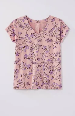 Luxe Supima® Pleat-Back Tee | Jjill