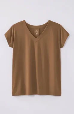 Luxe Supima® Pleat-Back Tee | Jjill
