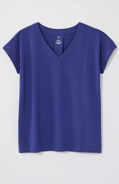 Luxe Supima® Pleat-Back Tee | Jjill