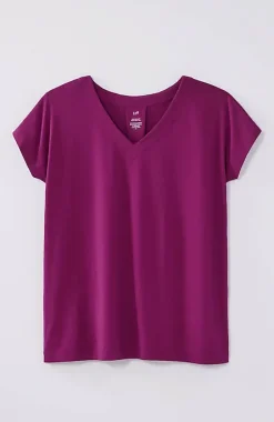 Luxe Supima® Pleat-Back Tee | Jjill