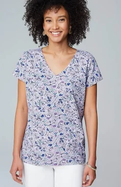 Luxe Supima® Pleat-Back Tee | Jjill