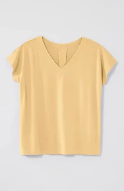 Luxe Supima® Pleat-Back Tee | Jjill