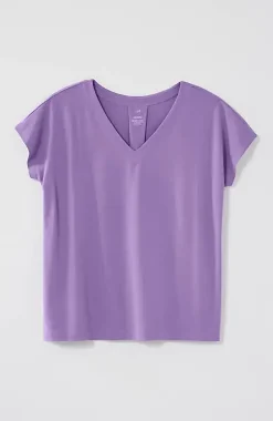 Luxe Supima® Pleat-Back Tee | Jjill