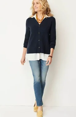 Mixed-Media Cardi | Jjill