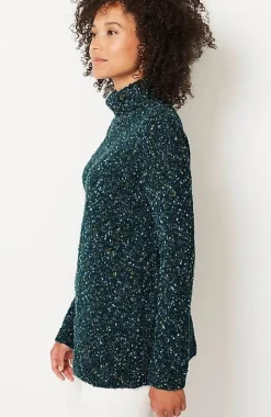 Multi-Tweed Turtleneck Sweater | Jjill