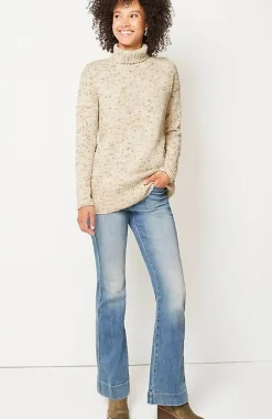 Multi-Tweed Turtleneck Sweater | Jjill