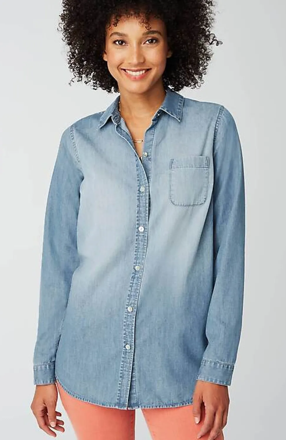 One-Pocket Button-Front Shirt | Jjill