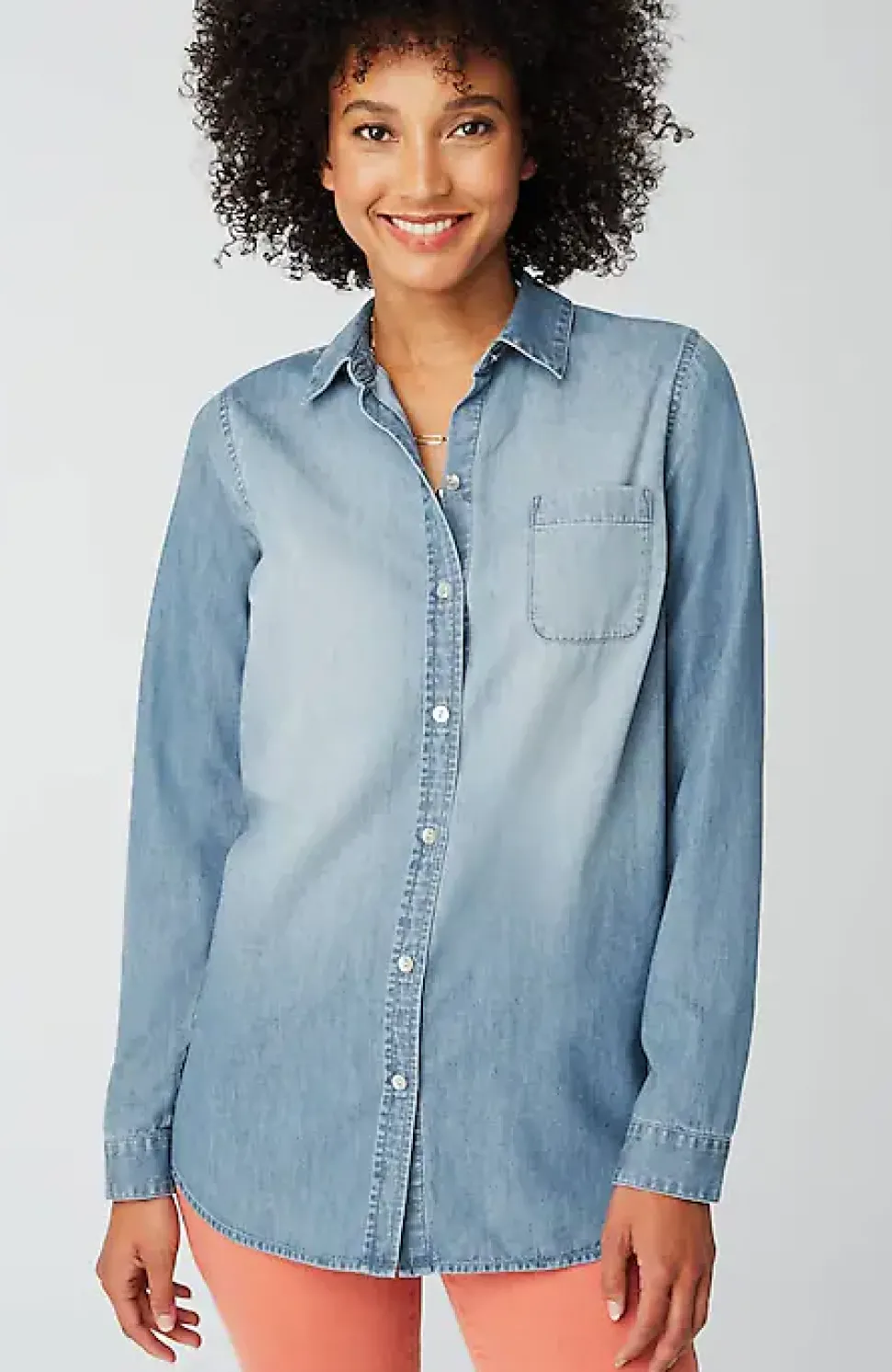 One-Pocket Button-Front Shirt | Jjill