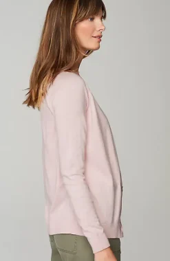 Organically Grown Cotton V-Neck Cardi | Jjill