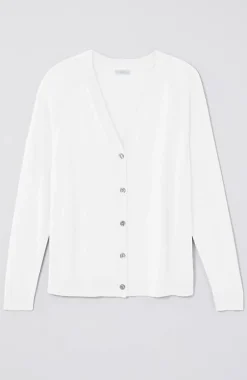 Organically Grown Cotton V-Neck Cardi | Jjill