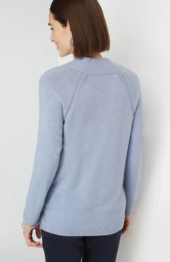 Overlapping-V-Neck Sweater | Jjill