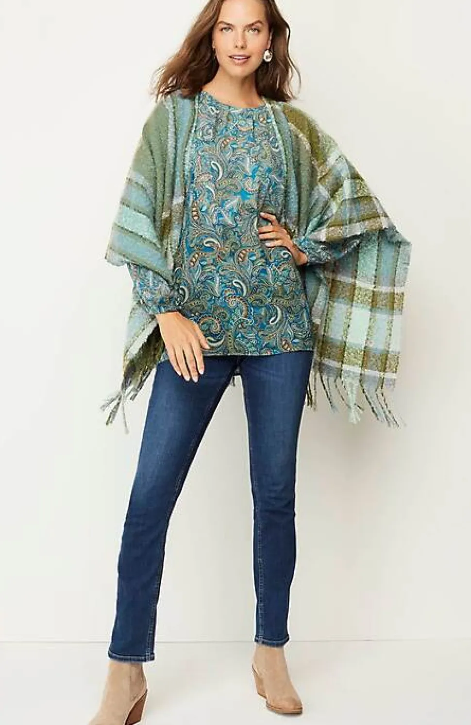 Paisley Pleated-Sleeves Tunic | Jjill