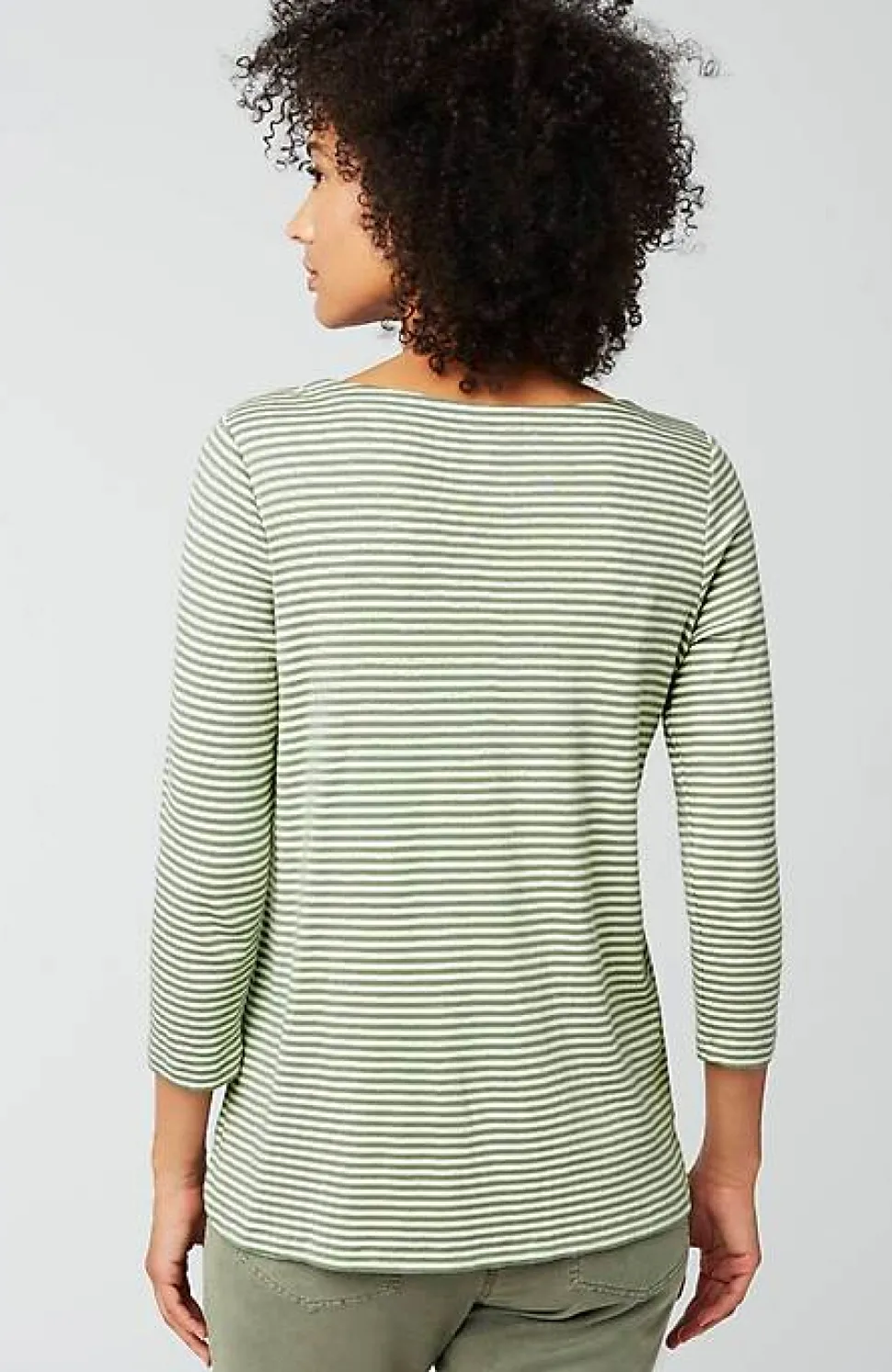 Pima 3/4-Sleeve V-Neck Tee | Jjill