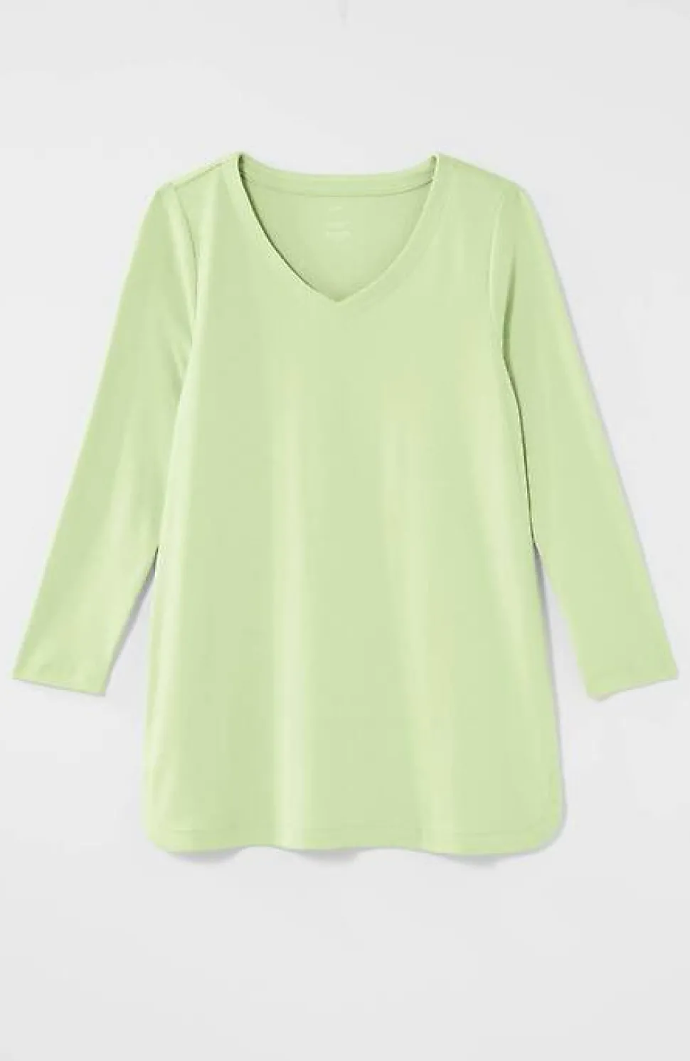 Pima 3/4-Sleeve V-Neck Tee | Jjill